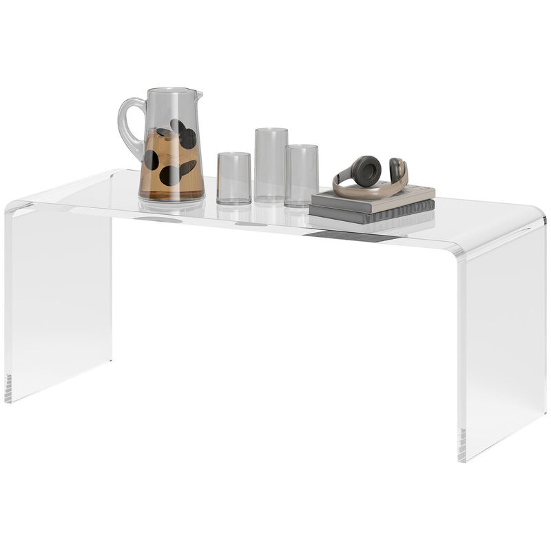 Hivvago 39" Acrylic Rectangle Coffee Table image number 0