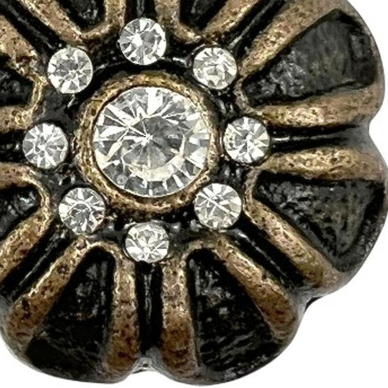 HomeRoots Set of Six Black And Gold Scalloped Knob Iron Drawer Pull Knobs image number 5