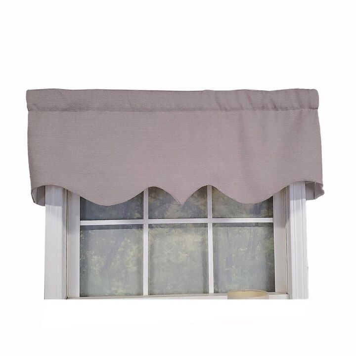 RLF Home Luxurious Modern Design Classic Soft Rayon Regal Style Window Valance 50" x 17" Sand