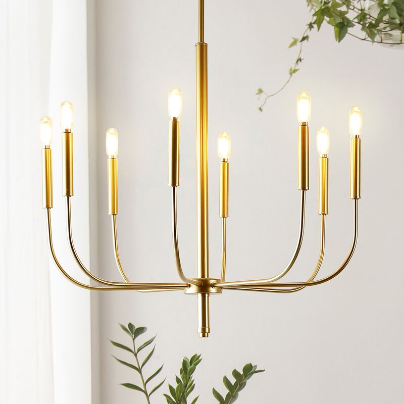 Amoros Modern Mid Century Iron LED Chandelier