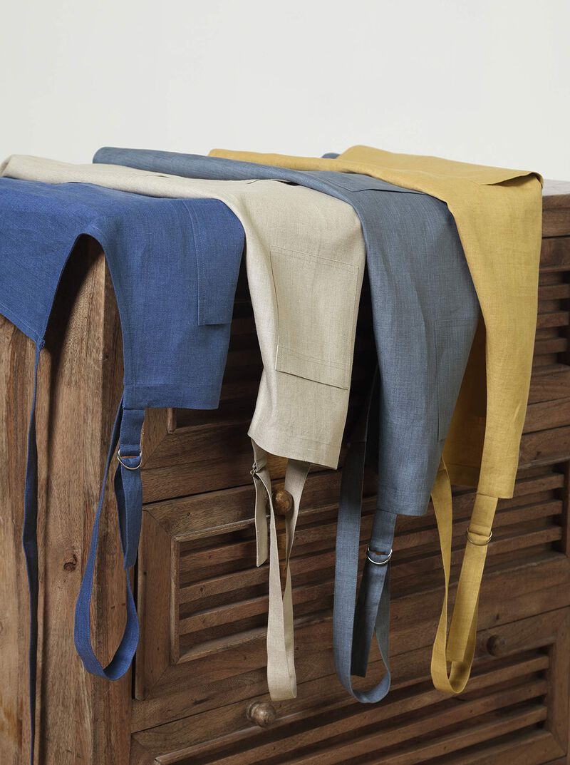 Solino Home 100% Pure Linen Apron - Kitchen Linen image number 6