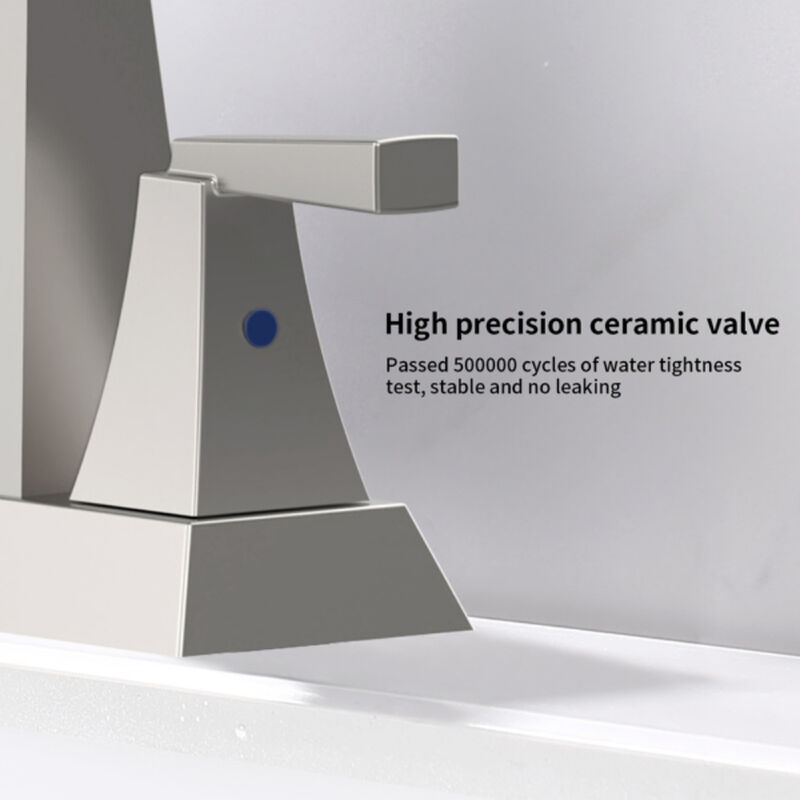 Brushed Nickel 2-Handle Bathroom Faucet, Centerset with Pop-Up Drain & Supply Lines