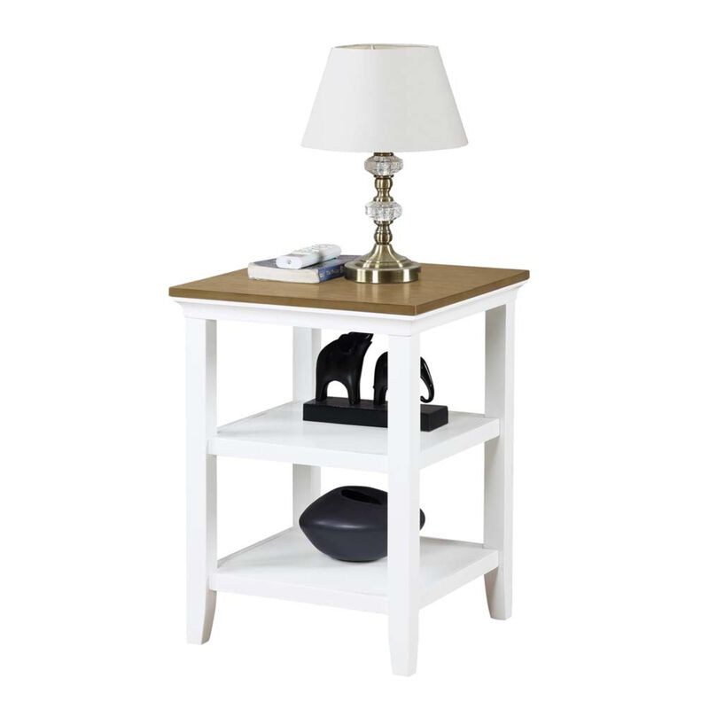 Convenience Concepts Tribeca End Table, Driftwood/White