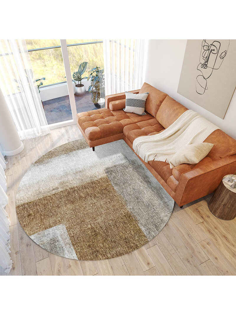 Boca BO1 Brown 8' Round Rug