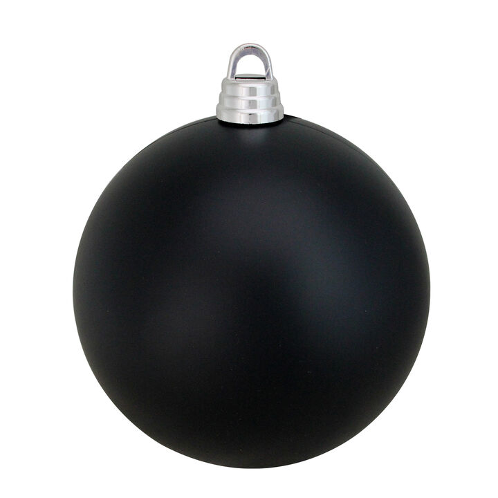 Matte Jet Black Shatterproof Christmas Ball Ornament 12" (300mm)