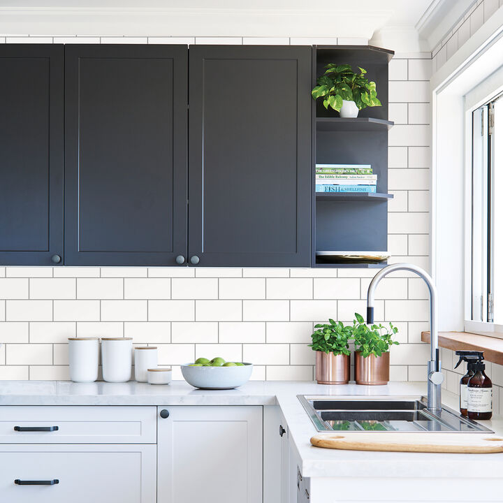 Easton Off White Paintable Subway Tile Wallpaper (Set of 2)