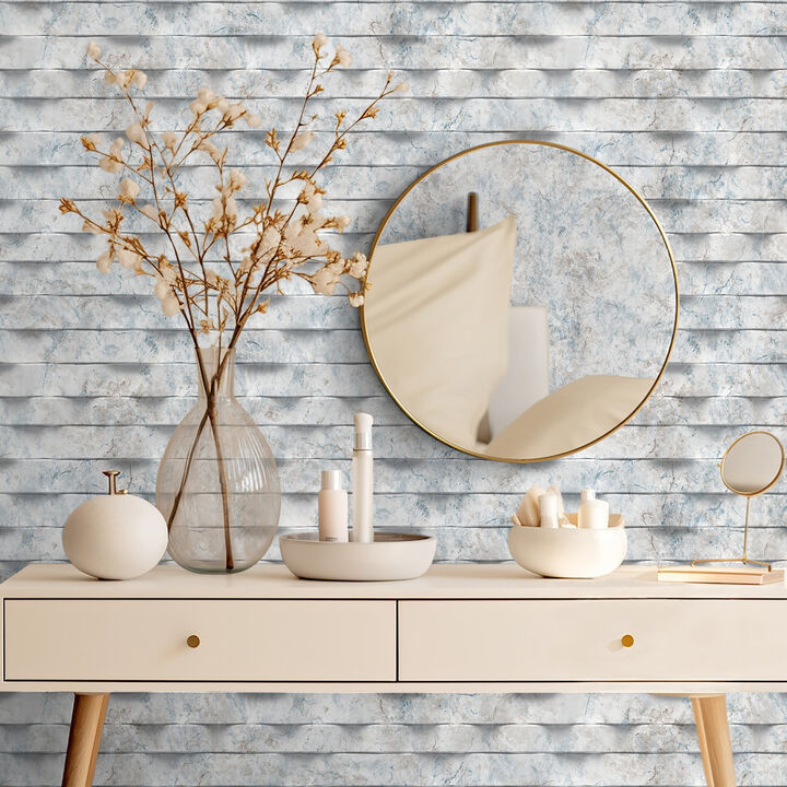 Wavy Marble Stripe Wallpaper
