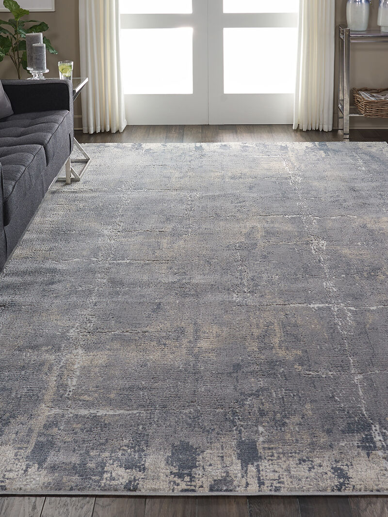 Rustic Textures RUS06 Gray/Beige 3'11" x 5'11" Rug