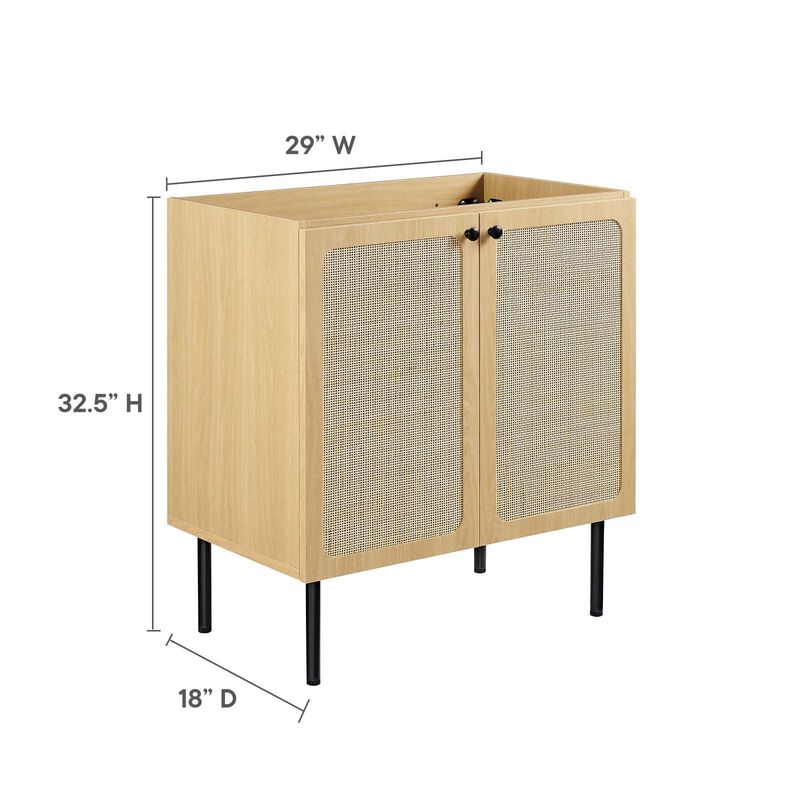 Modway EEI-6602-OAK Chaucer 30" Bathroom Vanity Cabinet (Sink Basin Not Included), Oak image number 2