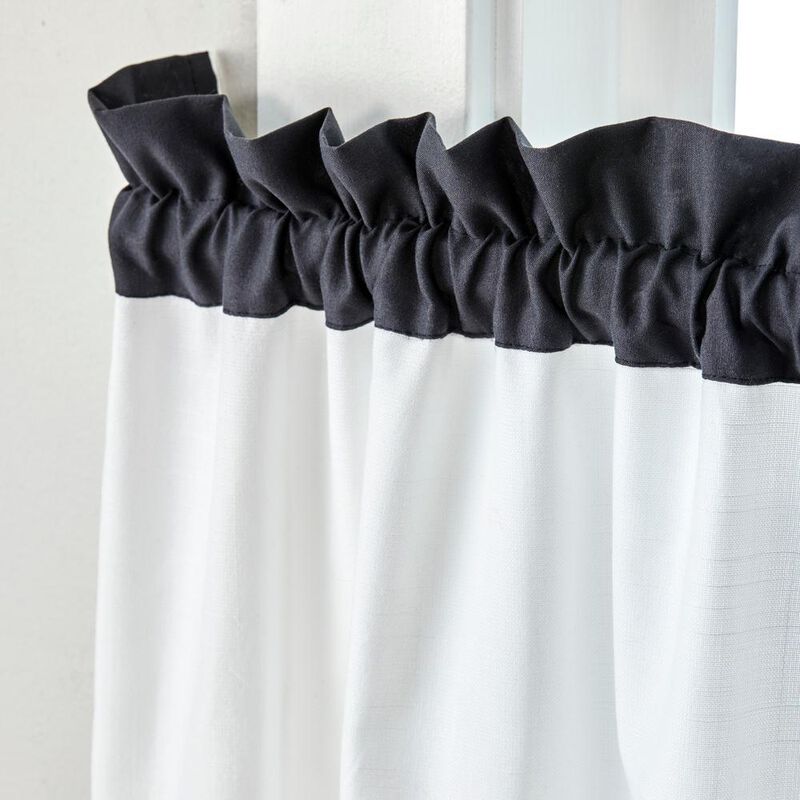SKL Home By Saturday Knight Ltd Marrisa Curtain Tier Pair - 2-Pack - 56X24", Black