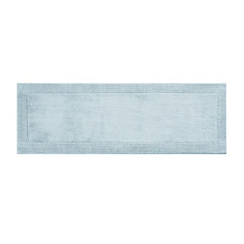 72x24 inch Blue 100% Cotton Tufted 3000 GSM Reversible Bath Rug Blue 24x72"
