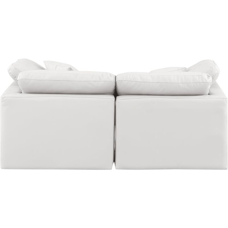 Meridian Furniture Indulge Cream Vegan Leather Modular Sofa