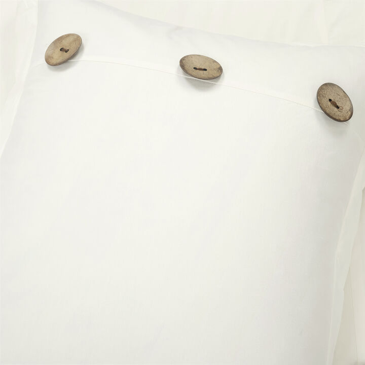 Linen Button Cotton Blend Comforter 5-Pc Set