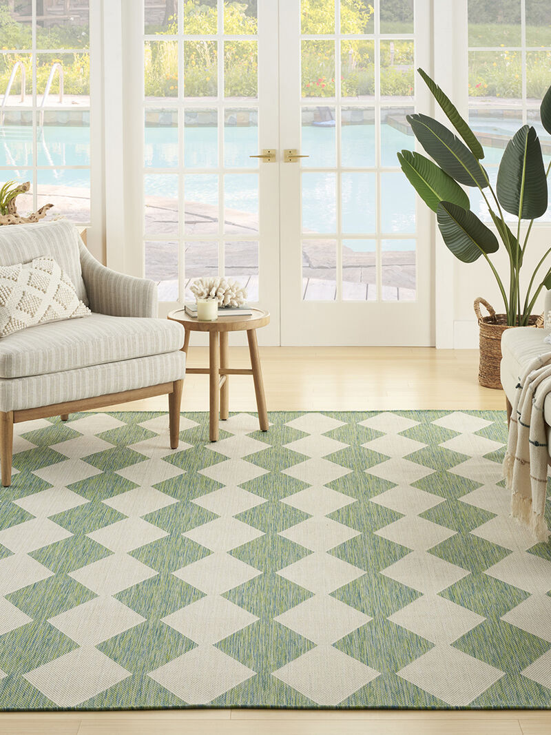 Positano POS04 Blue/Green 5' x 7' Rug image number 2