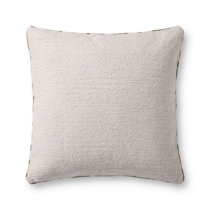 Elara White/Green 22''x22'' Pillow Cover
