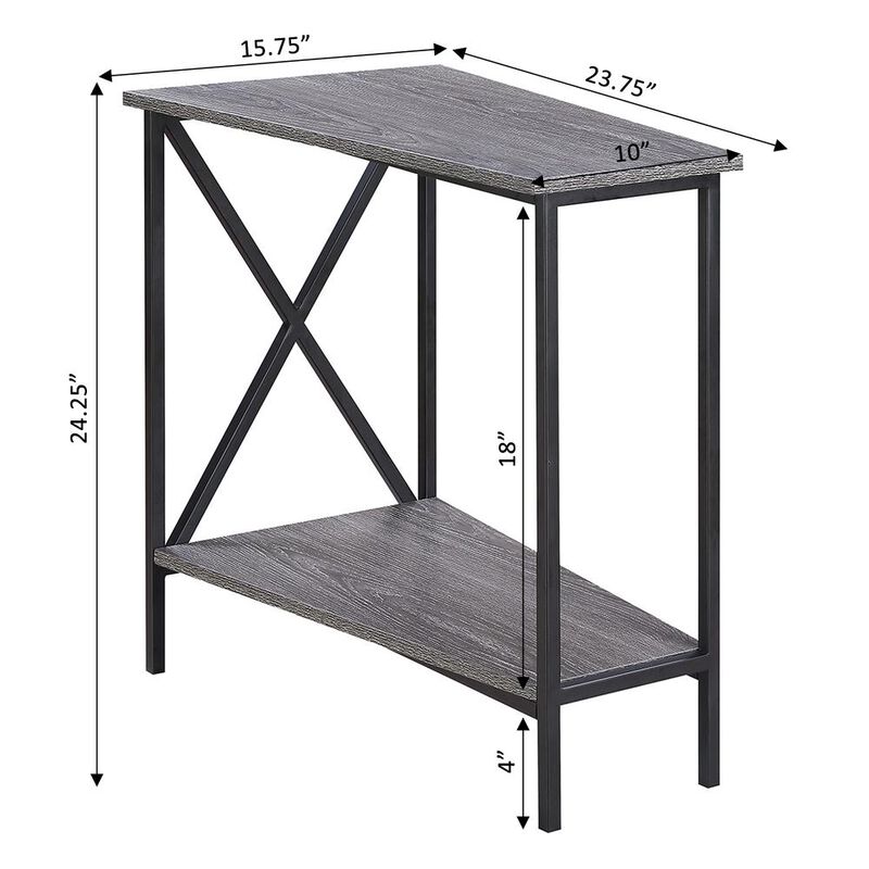 Convience Concept, Inc. Tucson Wedge End Table with Shelf