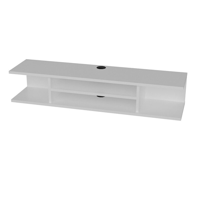 Decorotika Pivot Floating Tv Stand - White