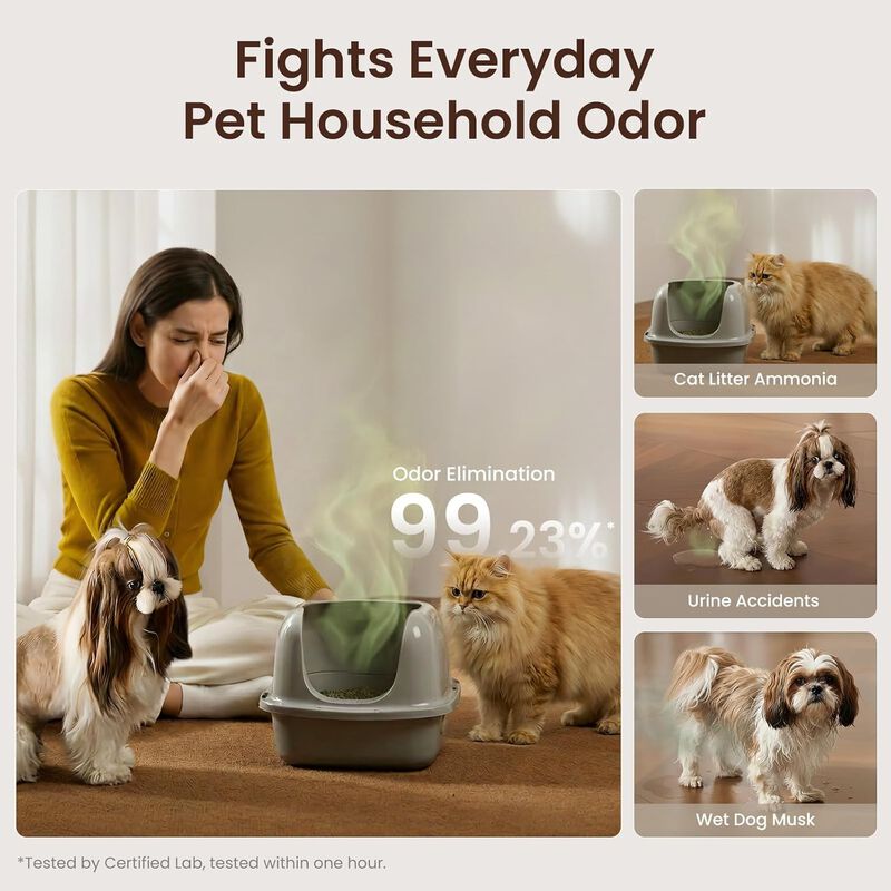 Provirtec Pawtent Pro Pet Air Purifier, Up To 2500 Sq.Ft, End Floating Pet Hair & Dander Allergies, 2-Year Filter Life, Auto/Sleep Mode for Pets image number 3
