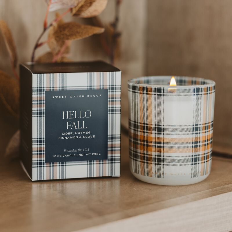 Sweet Water Decor Hello Fall 12 oz Boxed Soy Candle image number 2