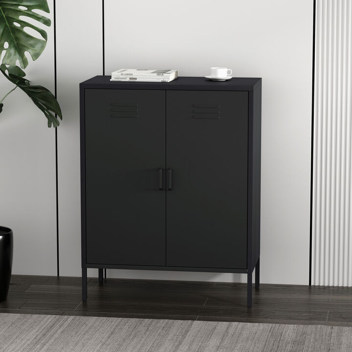 Naomi Black Accent Cabinet