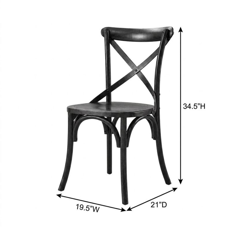 Solid Wood Dining Side Chair with Cushioned Seat for Dining Room, White image number 2