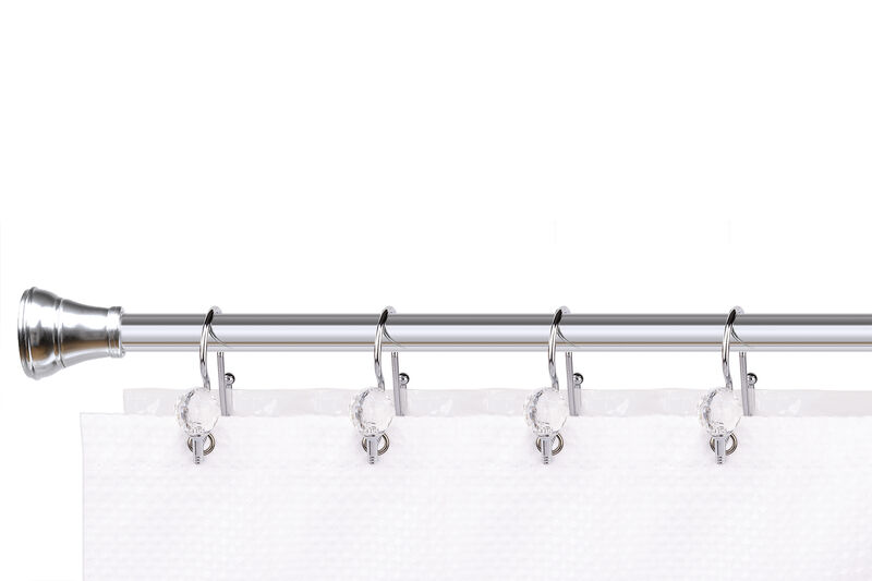 Utopia Alley Rust-Proof Zinc Double Shower Curtain Hooks with Acrylic Crystal Design, Shower Hooks Hangers for Bathroom, Kitchen Utensils, Curtains, Clothing, Towels etc - Set of 12 image number 4