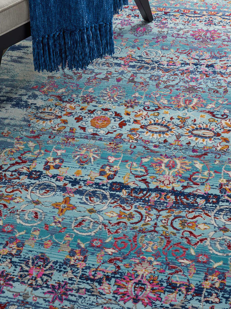 Vintage Kashan VKA02 Blue 4' x 6' Rug