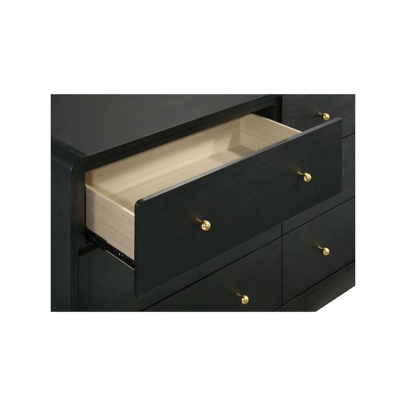 Coaster Co. of America Cavelle 6-drawer Dresser and Mirror Black image number 3