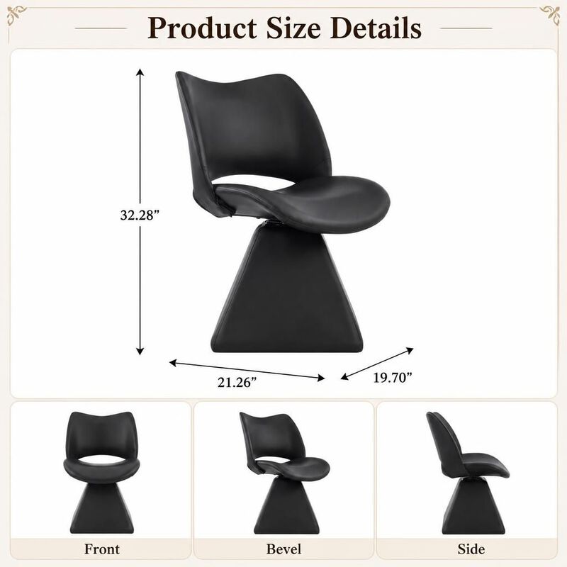 GOODSILO Swivel High-Back Upholstered Dining Chair with Sturdy Hardwood Frame, Comfortable Cushioned Seating for Multi-Use Spaces image number 1