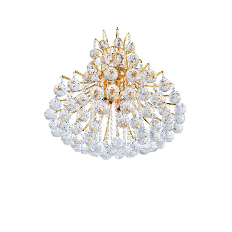 Princess 8 Light Down Chandelier With Gold Finish