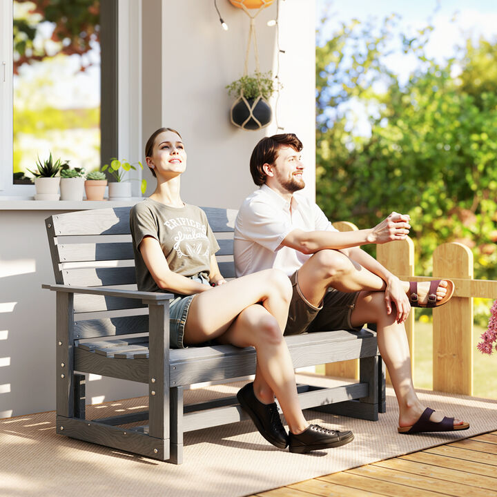 Hivvago Double Seat Patio Glider Chair