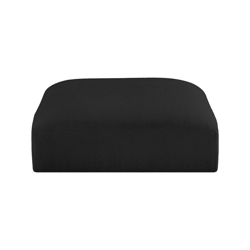 Meridian Furniture Ease Cream Polyester Fabric Ottoman