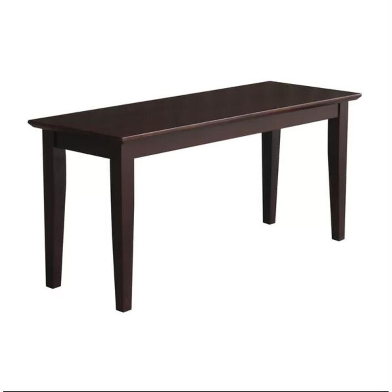 Hivvago Solid Wood Entryway Accent Bench in Java Brown Finish