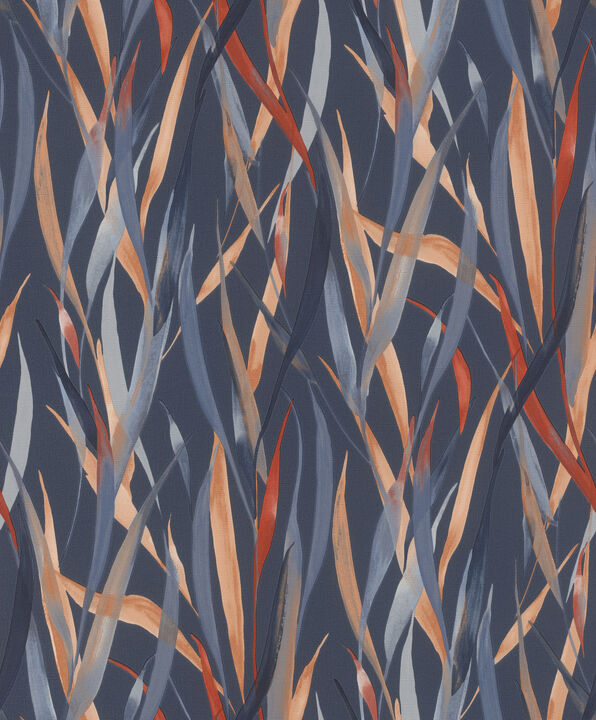 Sway Blue Botanical Wallpaper