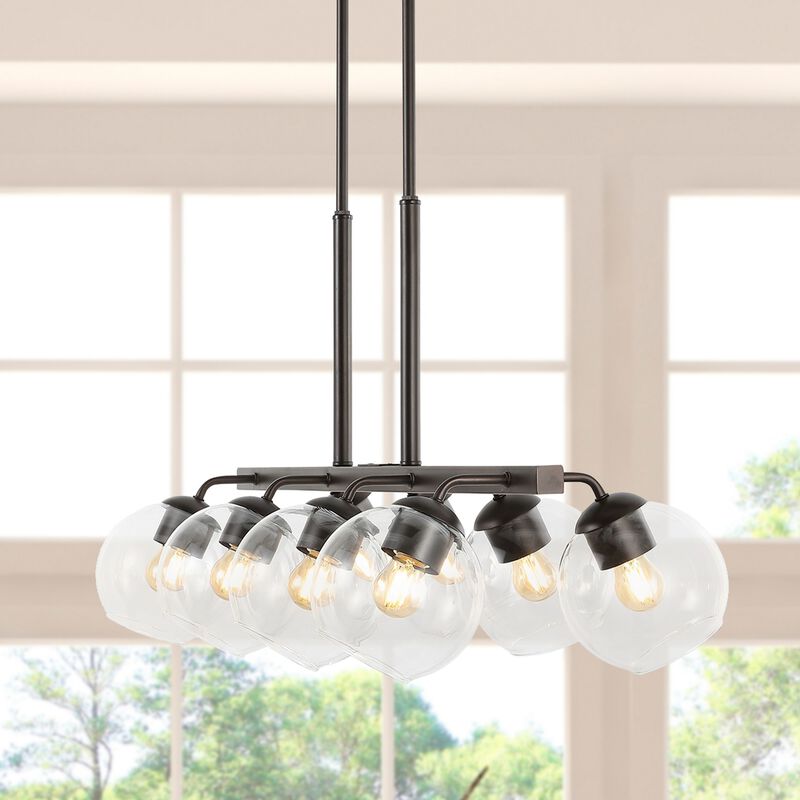 Julian Farmhouse Bohemian Iron/Glass Linear LED Pendant
