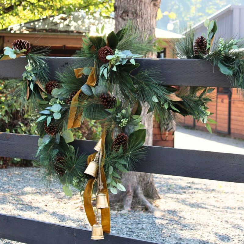 6' Magnolia, Eucalyptus, Pinecone, & Needle Pine Garland image number 4
