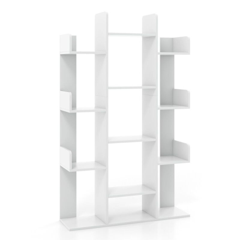 Hivvago Tree-Shaped Bookshelf with 13 Compartments for Home Office