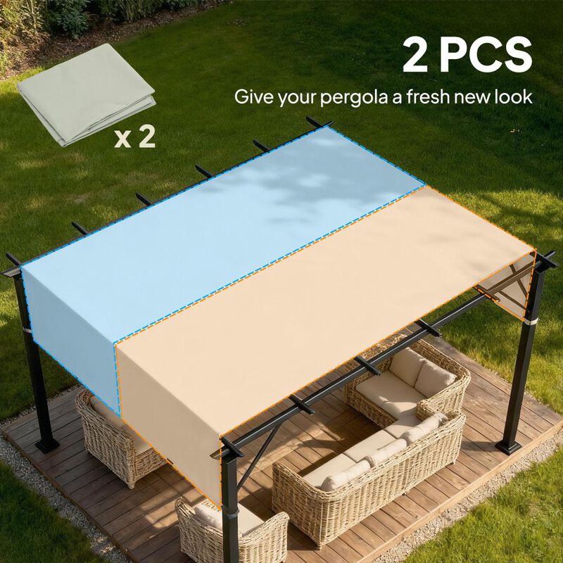 Hivvago 10x10 Pergola Replacement Canopy Set of 2 image number 3