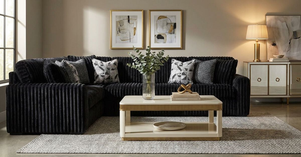 Midnight-Madness Onyx 3-Piece Sectional