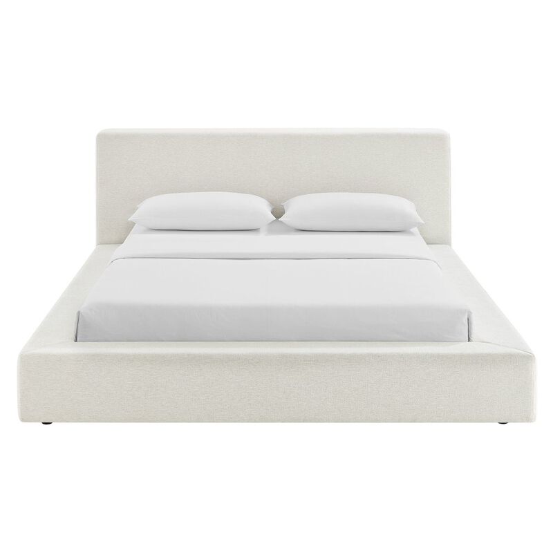 Luma Chenille Upholstered Queen Platform Bed Frame image number 5