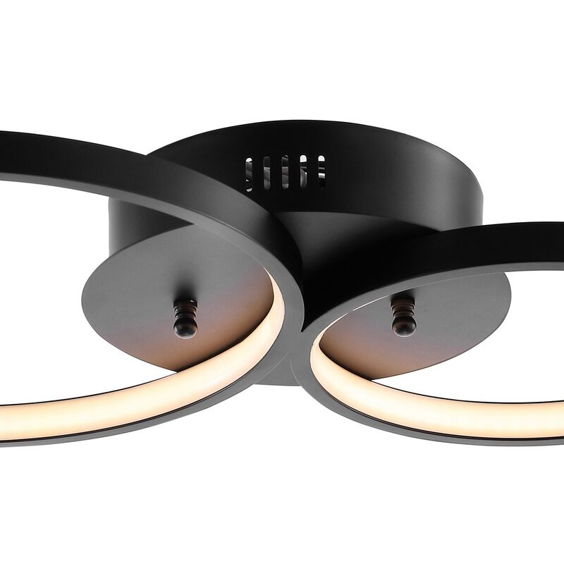 Nube 3-Light Contemporary Modern Metal Integrated LED Flush Mount