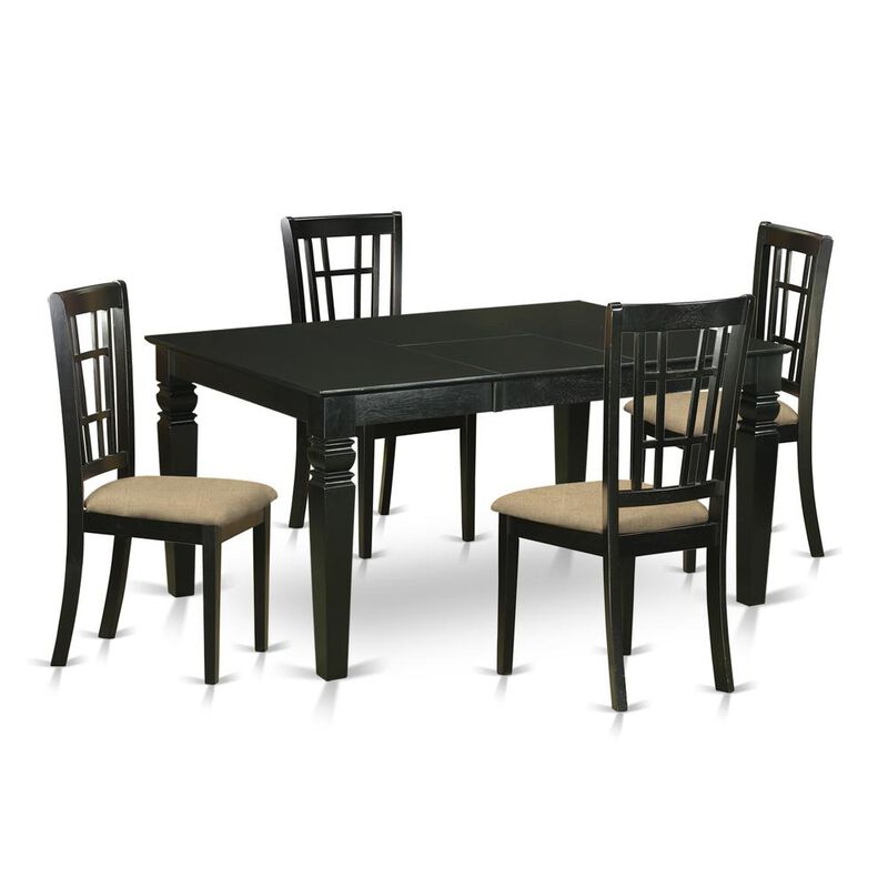 5 Pc Dinette Table set - Kitchen dinette Table and 4 Dining Chairs