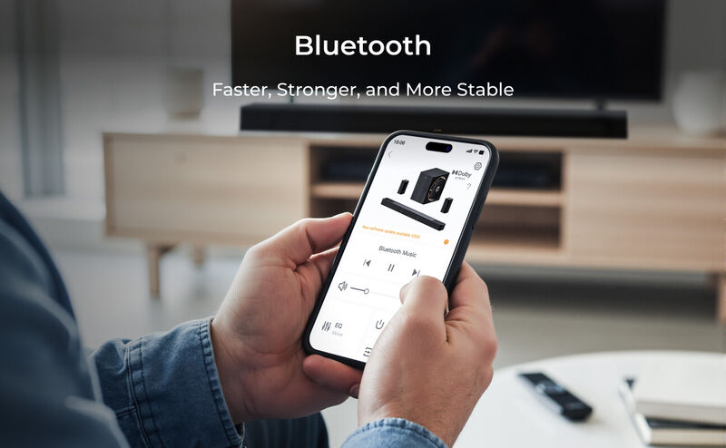 ULTIMEA Skywave Series 5.1.4ch Wireless Surround Sound System, 760W Dolby Atmos Sound Bar with 8" Subwoofer,2 Wireless Surround Speakers image number 9
