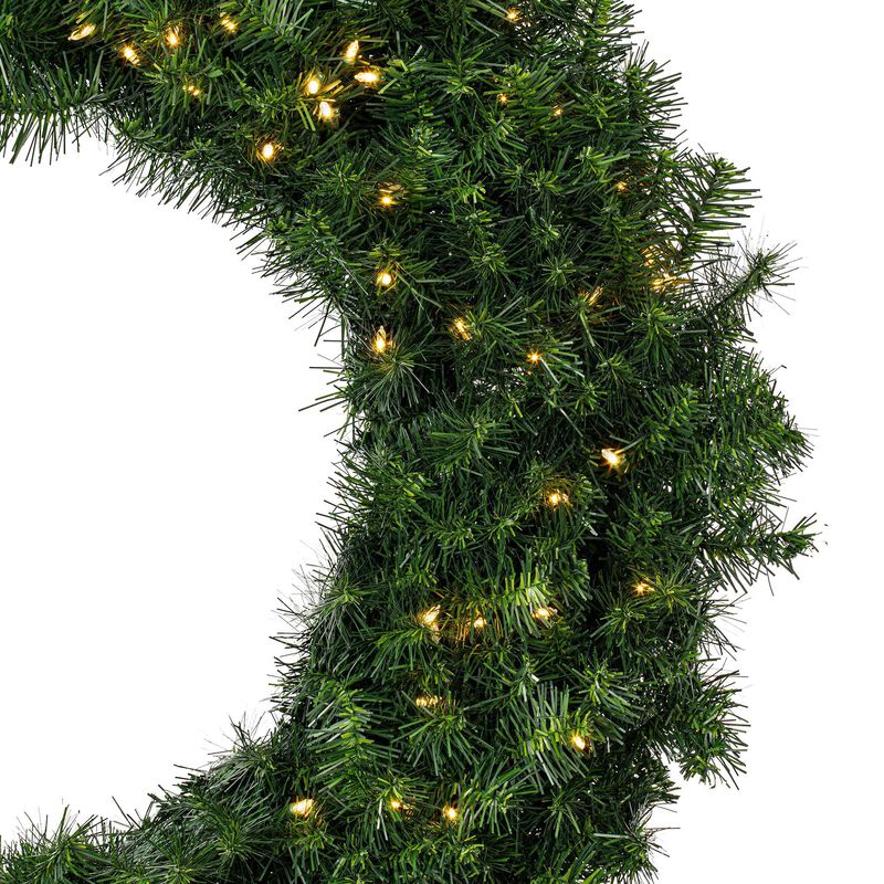 Vickerman 48" Douglas Fir Artificial Christmas Wreath - 200 Warm White Italian LED Lights - Wreath for Mantel or Door - Reliable and Durable - Holiday Wreath image number 2