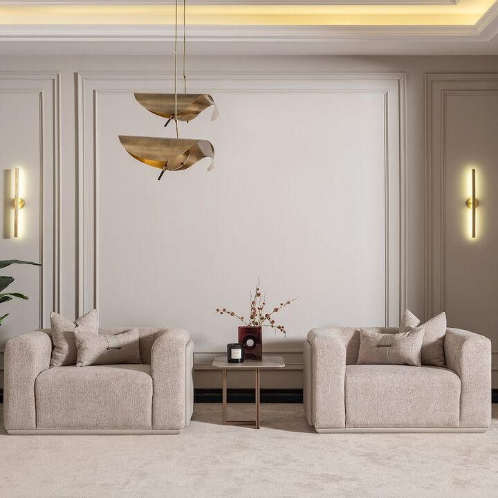 Michael Amini Canberra Chair and a Half - Mink