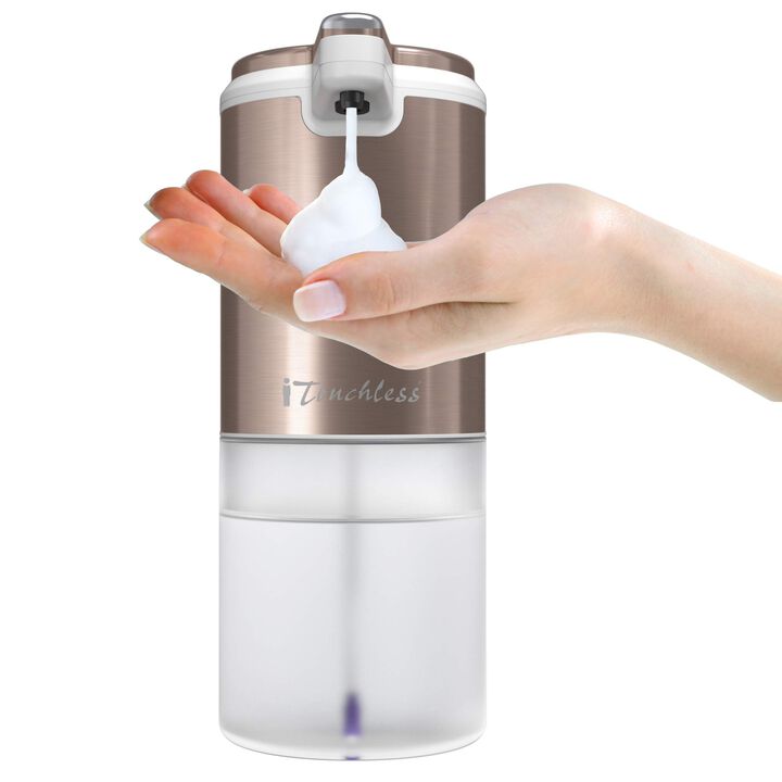 iTouchless iTouchless Ultraclean Stainless Steel Sensor Foam Soap Dispenser 11 oz Rose Gold