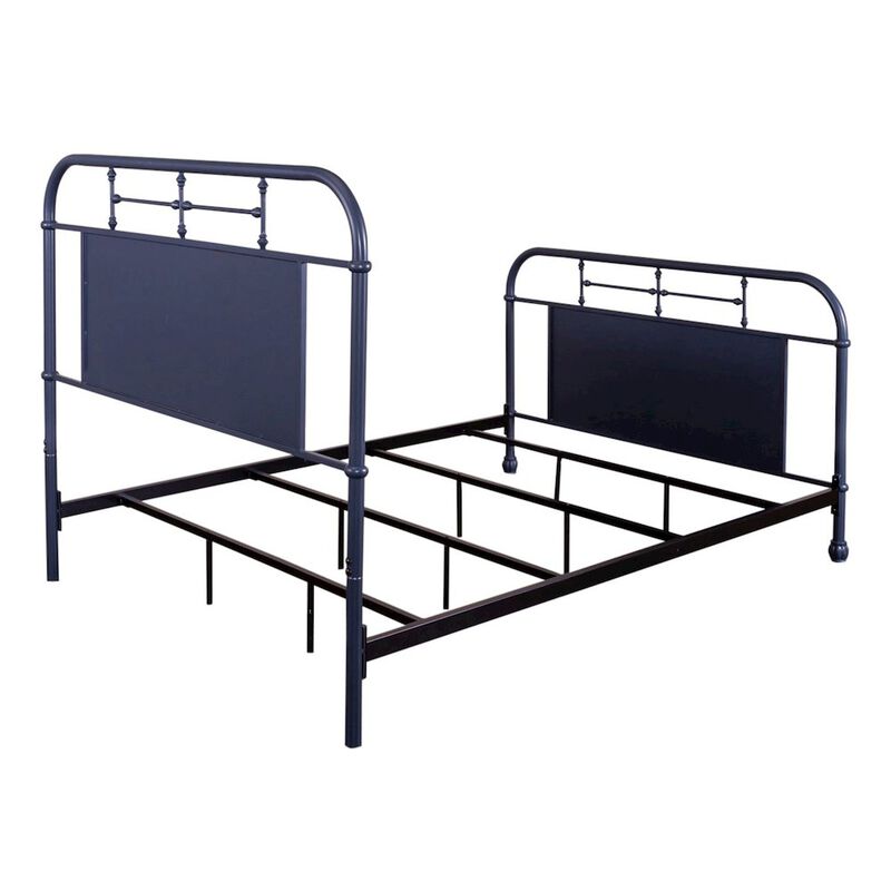 Liberty Furniture Vintage Series Queen Metal Bed- Navy in Distressed Metal image number 3
