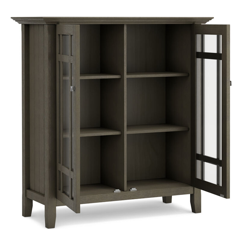 Bedford SOLID WOOD 39 inch Wide Transitional Medium Storage Cabinet in Farmhouse Grey