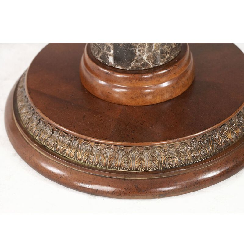 Michael Amini Villa Valencia Chairside Table - Classic Chestnut