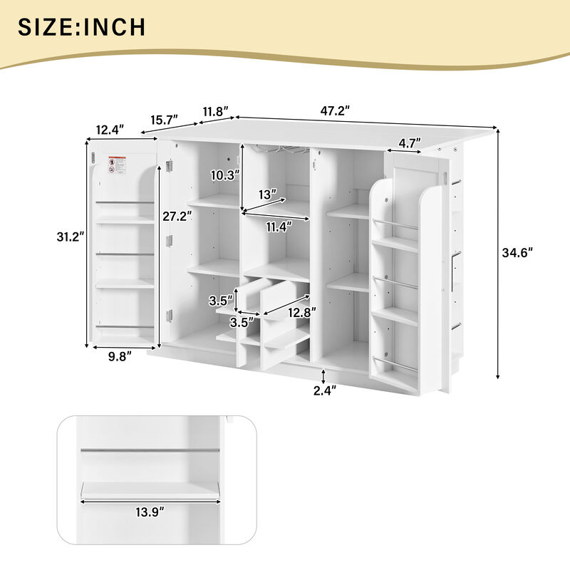 Swixwa Sideboard Buffet Cabinet image number 8